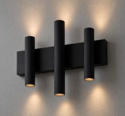 aplique de pared "trigon i" 18w luz calida 38º negro