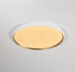 plafon de techo "nebula 30w" luz calida 38cm blanco y oro
