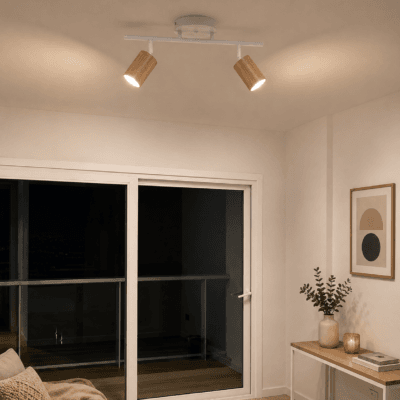aplique 2 luces de techo o pared direccionable en paraíso negro (copia)