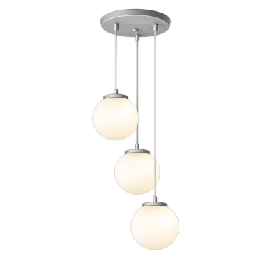 lampara de techo 3 luces globit 20 cm base redonda gris