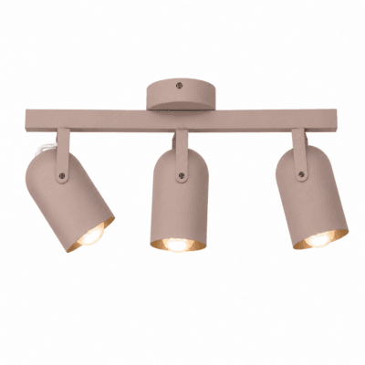 riel 50 cm con 3 cabezales móviles orientables e27