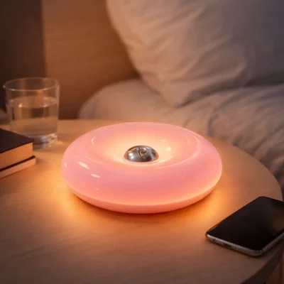 lampara de mesa dona inalambrica rosa touch