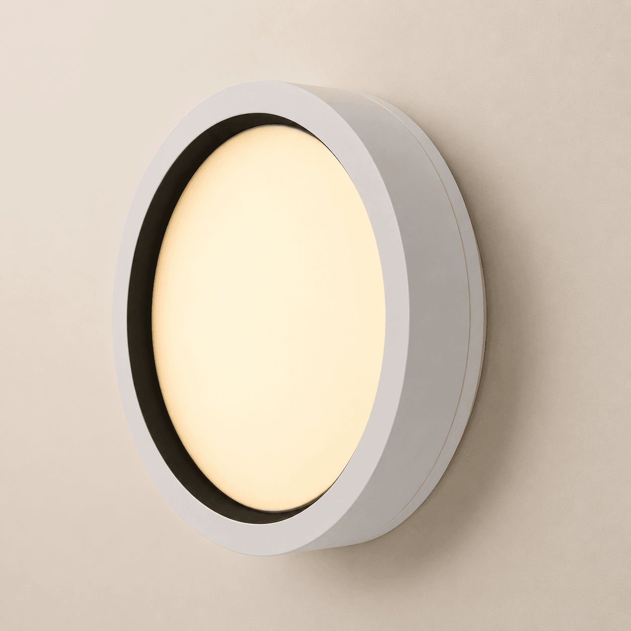 plafon led redondo aria m 18w 3000k 25 cm blanco interior negro