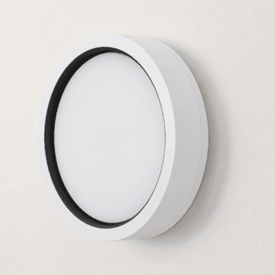 plafon led redondo aria m 18w 3000k 25 cm blanco interior negro
