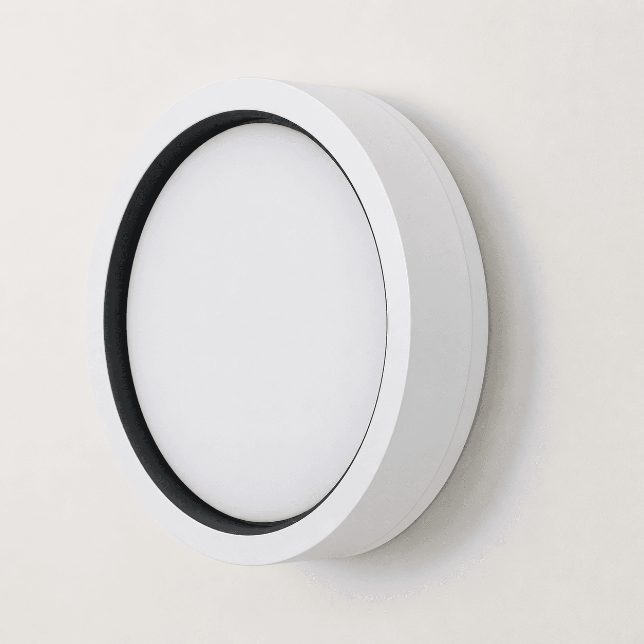 plafon led redondo aria m 18w 3000k 25 cm blanco interior negro