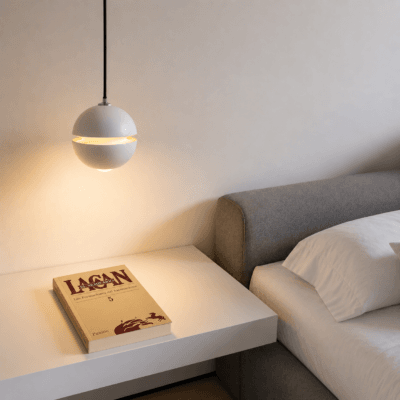 colgante led kalo 5w diseño esférico luz cálida 3000k blanco