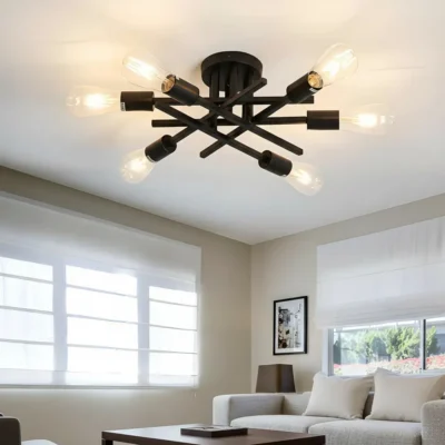 lampara de diseño araña *dron 3 luces* negro (copia)