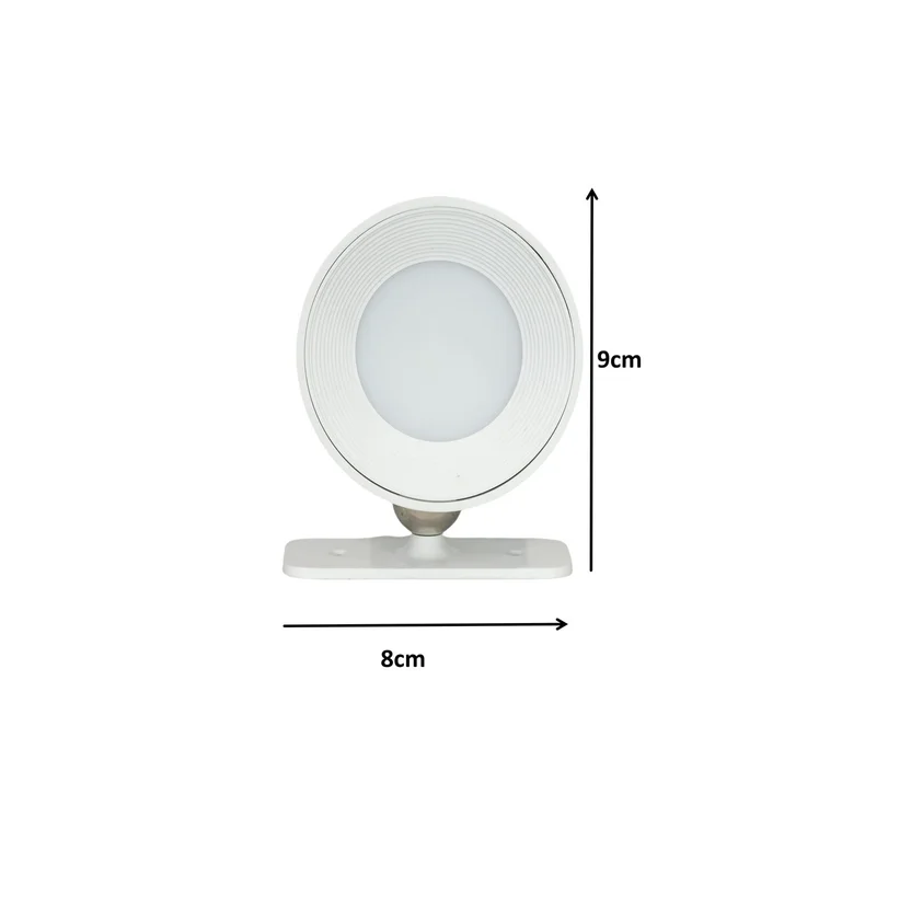 lámpara de pared led recargable usb. rotación 360° negro (copia)