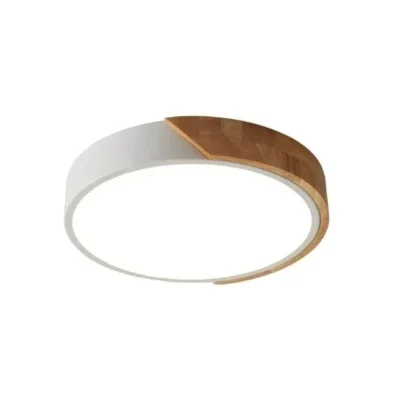 plafón led burdeos madera 30 cm – 26w – luz cálida 3000k