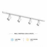 riel 2m con 1 efecto para spots o colgantes negro o blanco (copia)