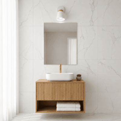 aplique de pared "climb" madera y metal blanco