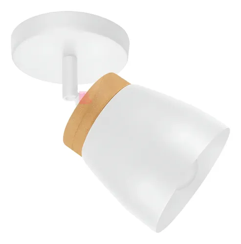 aplique de pared "climb" madera y metal blanco