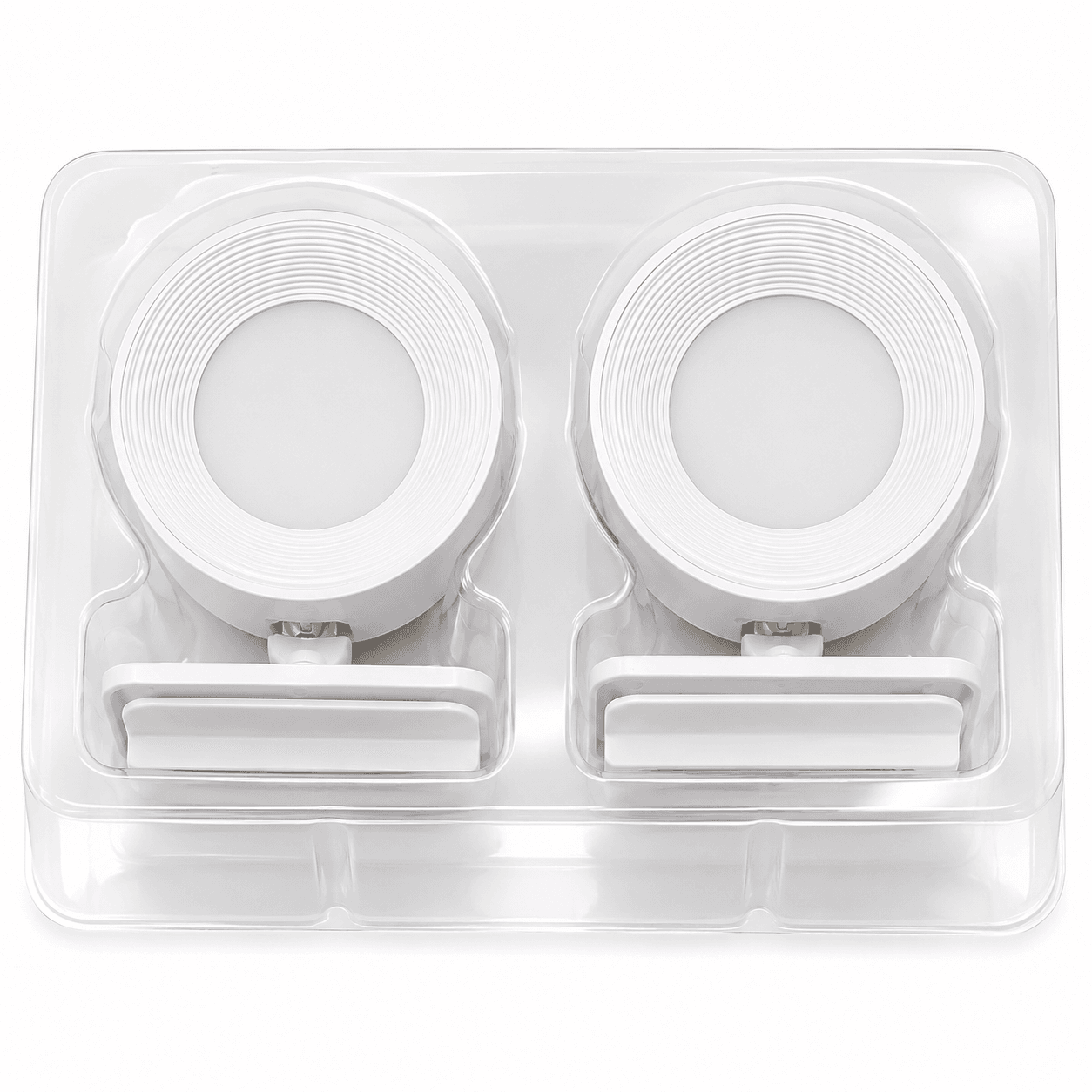 set de 2 apliques led recargables usb y rotación 360° blanco