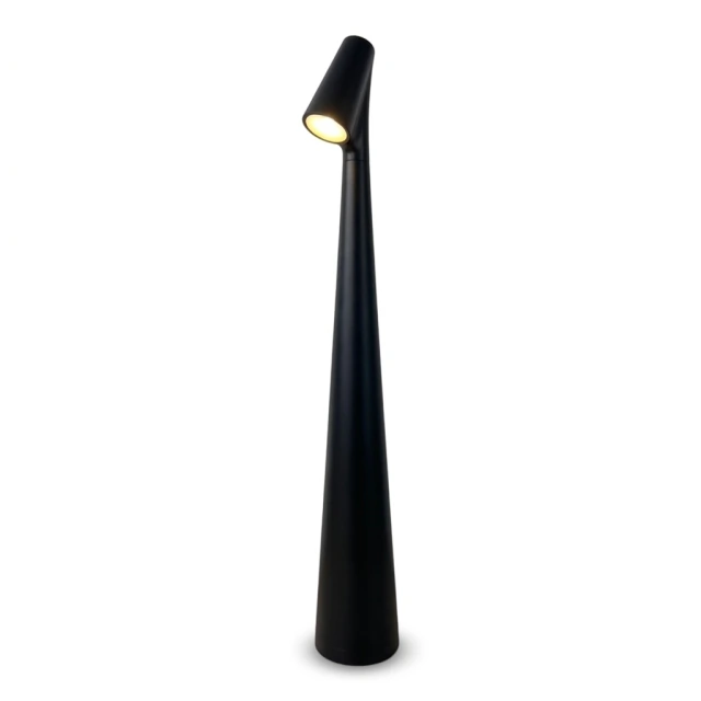 lámpara de mesa táctil recargable usb c cabezal giratorio negro