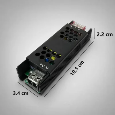 fuente switching 12v metalica 5a slim black premium