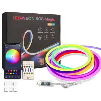 neón led flex rgb pixel de 5 metros